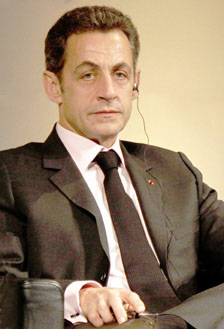 Prezidento Sarkozy pushis la francan en Bruselo, sed vane (Wikimedia Commons)